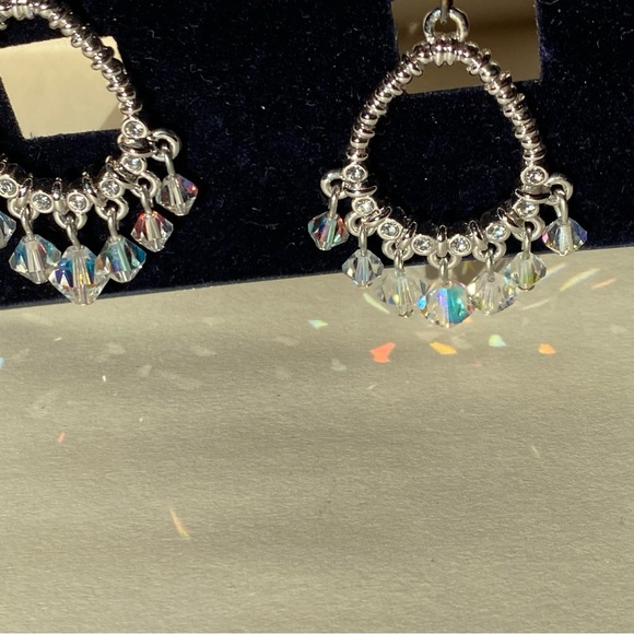 SWAROVSKI chandelier silver tone crystal statement earrings - Picture 4 of 12